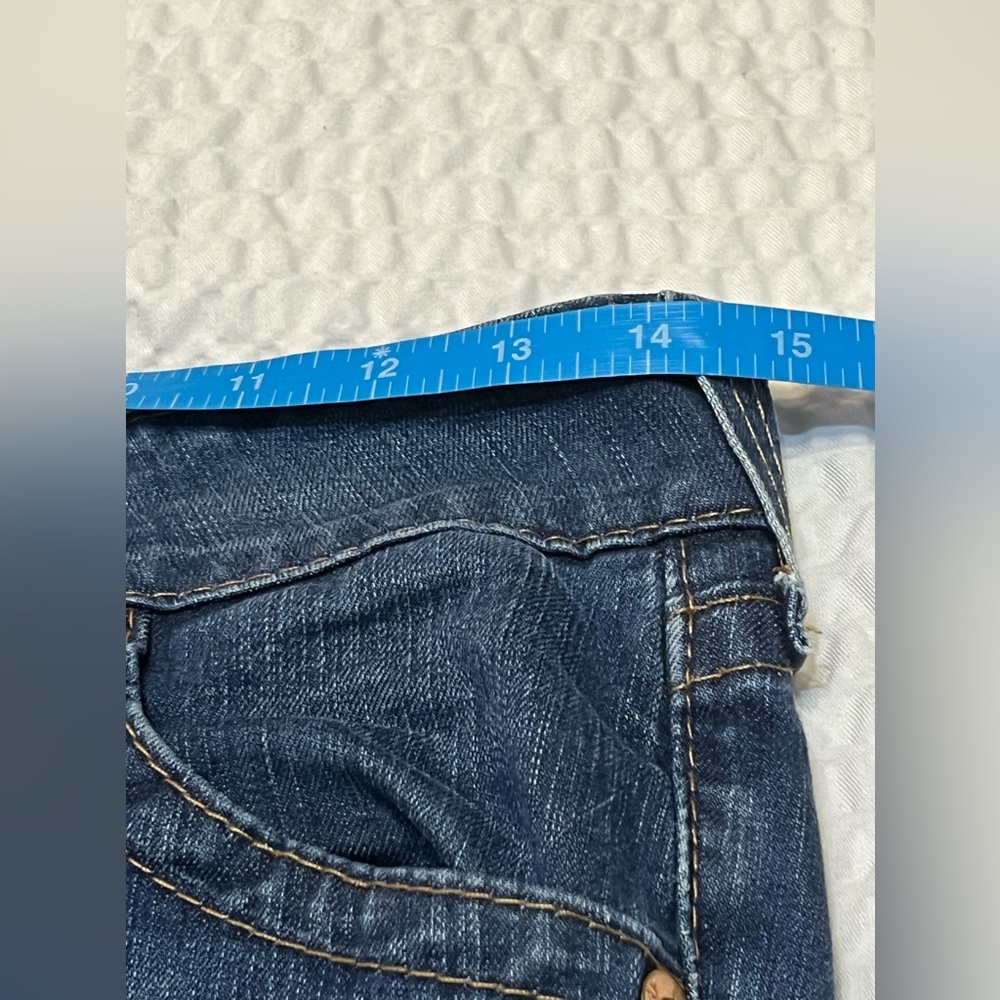 ⭐️ True Religion Yellow Stitch Straight Leg Womens  Jeans - Picture 12 of 13